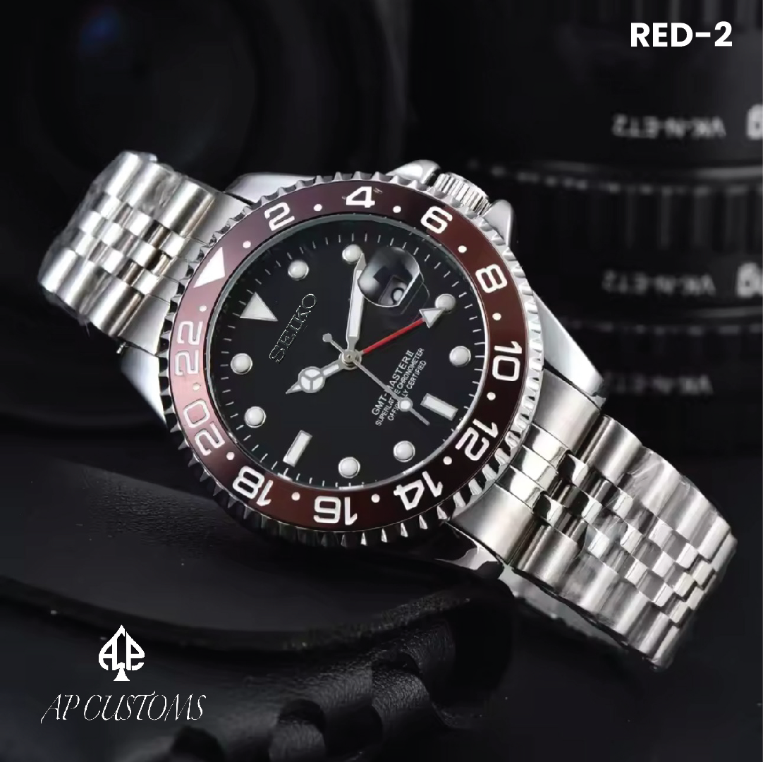 Seiko GMT Mod with red GMT bezel