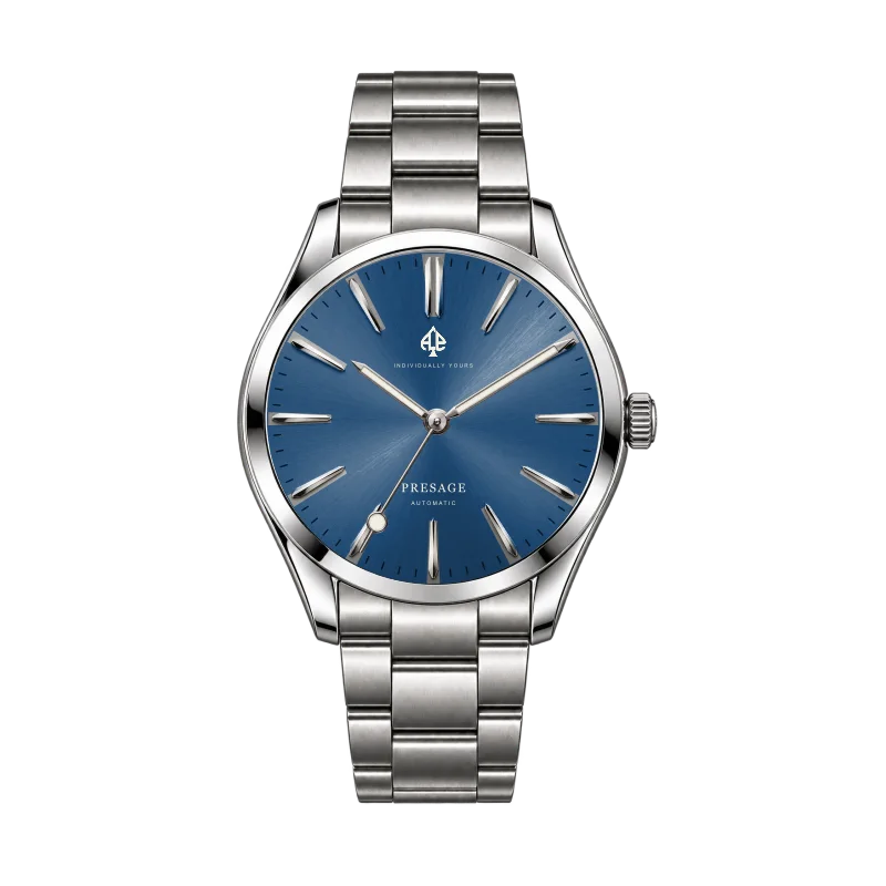 Presage Mod — Silver · blue sunburst
