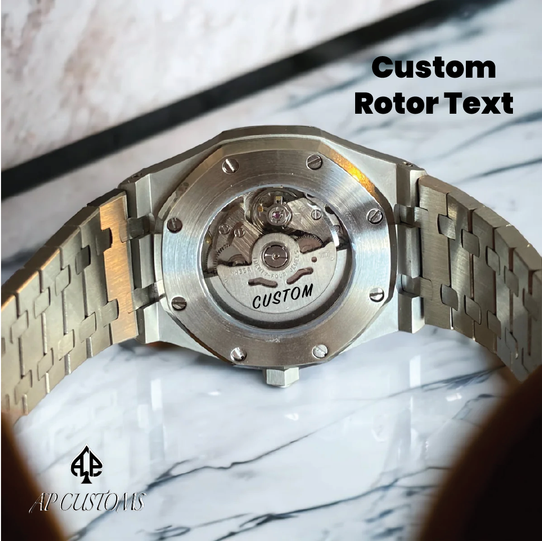 Custom dial and handset options for Royal Oak–style Seiko Mod
